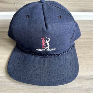 Vintage TPC‎ Monte Carlo Golf Hat Players Club Embroidered New Era Pro Model USA